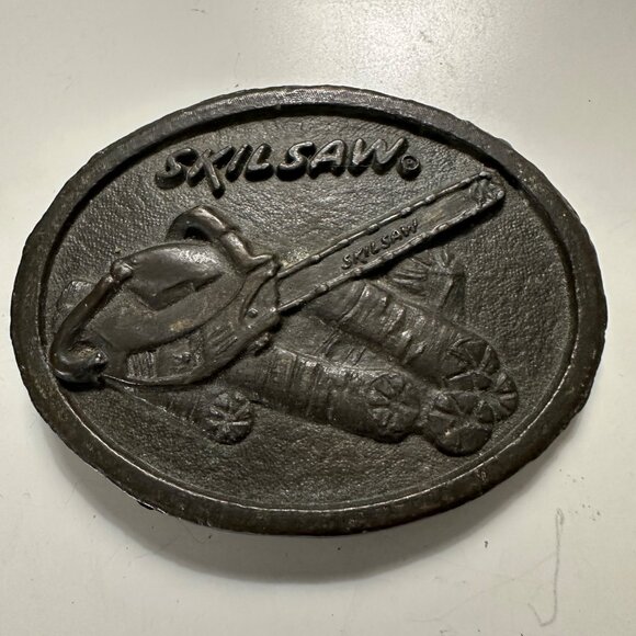 Skilsaw Other - Skilsaw Brass 3.25 x 2.5” Oval Belt Buckle